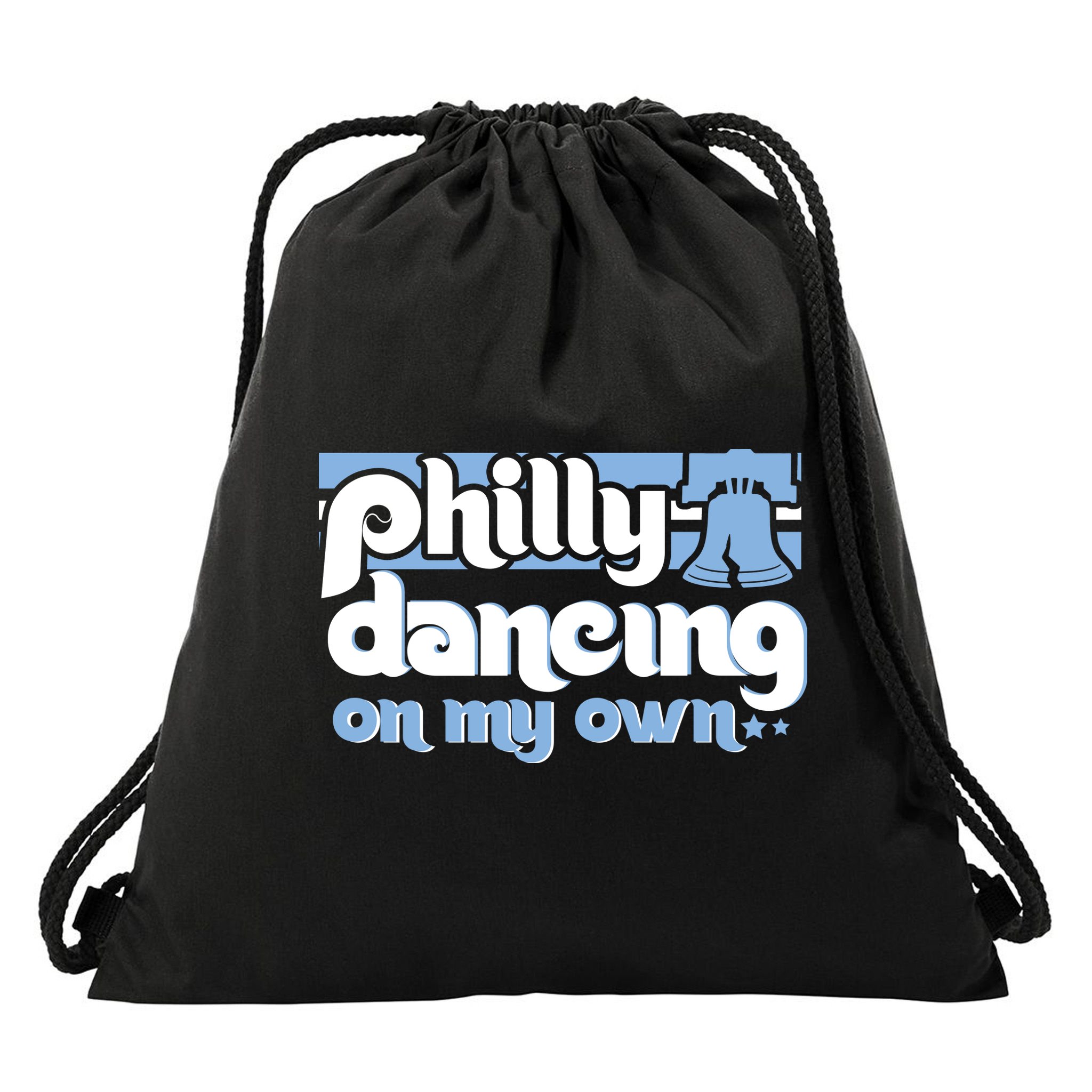 70s 80s Philly Dancing On My Own Philadelphia Baseball Drawstring Bag
