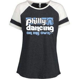 70s 80s Philly Dancing On My Own Philadelphia Baseball Enza Ladies Jersey Colorblock Tee