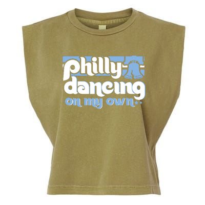 70s 80s Philly Dancing On My Own Philadelphia Baseball Garment-Dyed Women's Muscle Tee