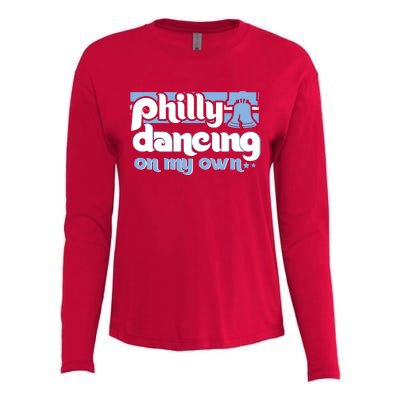 70s 80s Philly Dancing On My Own Philadelphia Baseball Womens Cotton Relaxed Long Sleeve T-Shirt