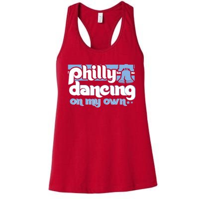 70s 80s Philly Dancing On My Own Philadelphia Baseball Women's Racerback Tank