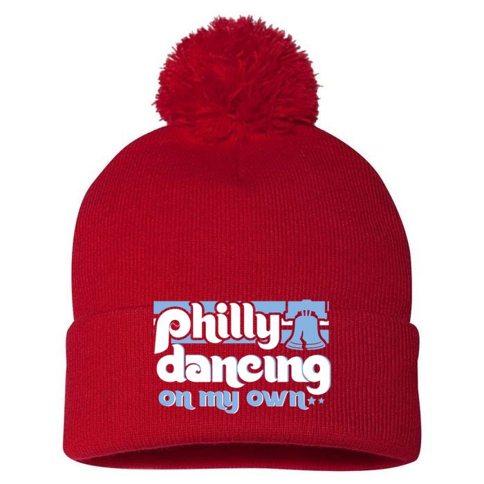 70s 80s Philly Dancing On My Own Philadelphia Baseball Pom Pom 12in Knit Beanie