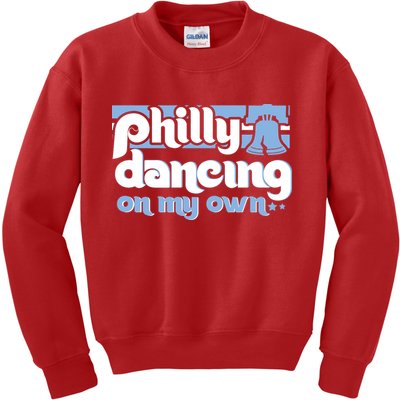 70s 80s Philly Dancing On My Own Philadelphia Baseball Kids Sweatshirt