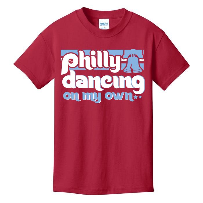 70s 80s Philly Dancing On My Own Philadelphia Baseball Kids T-Shirt