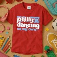 70s 80s Philly Dancing On My Own Philadelphia Baseball Kids T-Shirt