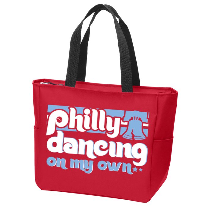 70s 80s Philly Dancing On My Own Philadelphia Baseball Zip Tote Bag