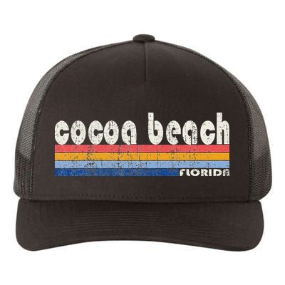 70s 80s Style Cocoa Beach Fl Yupoong Adult 5-Panel Trucker Hat