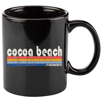 70s 80s Style Cocoa Beach Fl 11oz C Handle Ceramic Mug