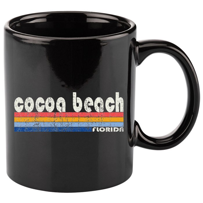 70s 80s Style Cocoa Beach Fl 11oz C Handle Ceramic Mug