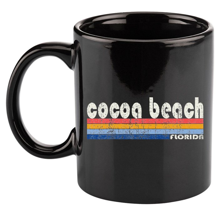 70s 80s Style Cocoa Beach Fl 11oz C Handle Ceramic Mug