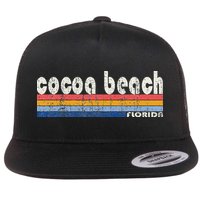 70s 80s Style Cocoa Beach Fl Flat Bill Trucker Hat