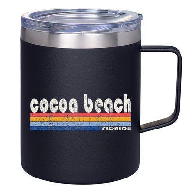 70s 80s Style Cocoa Beach Fl 12oz Stainless Steel Coffee Mug