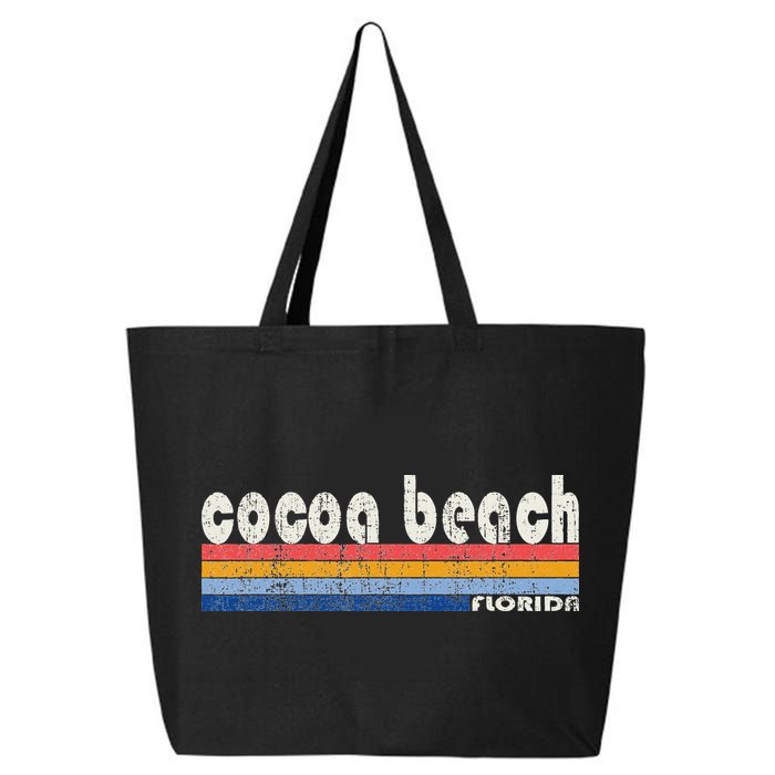 70s 80s Style Cocoa Beach Fl 25L Jumbo Tote