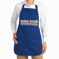 70s 80s Style Cocoa Beach Fl Full-Length Apron With Pockets