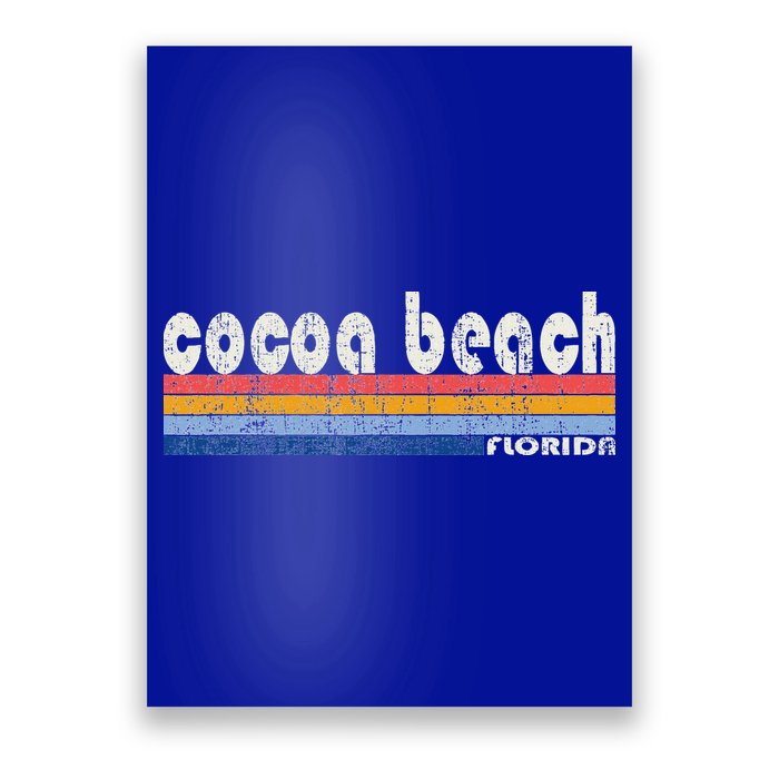 70s 80s Style Cocoa Beach Fl Poster