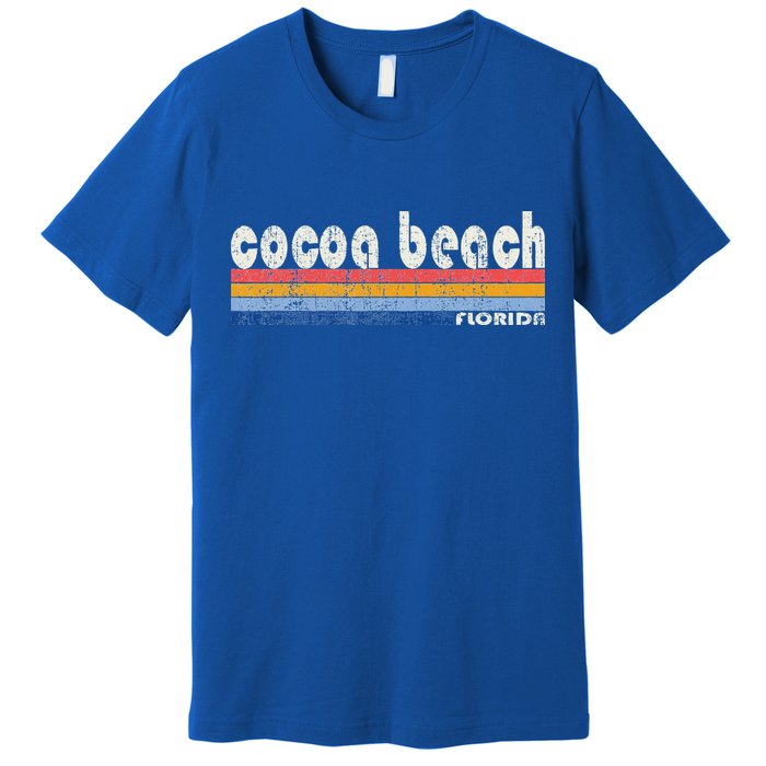 70s 80s Style Cocoa Beach Fl Premium T-Shirt