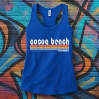 70s 80s Style Cocoa Beach Fl Womens Tank Top