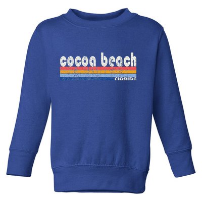 70s 80s Style Cocoa Beach Fl Toddler Sweatshirt