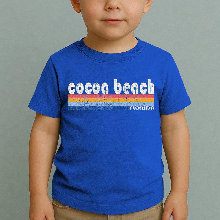 70s 80s Style Cocoa Beach Fl Toddler T-Shirt