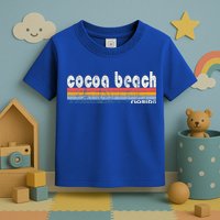 70s 80s Style Cocoa Beach Fl Toddler T-Shirt