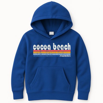 70s 80s Style Cocoa Beach Fl Kids Hoodie