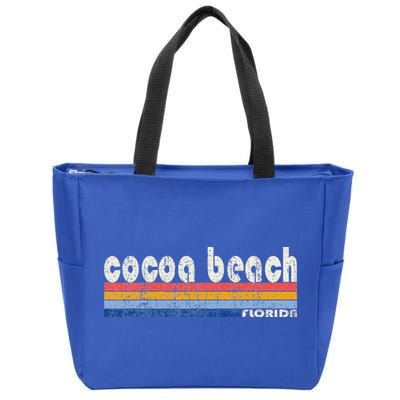 70s 80s Style Cocoa Beach Fl Zip Tote Bag
