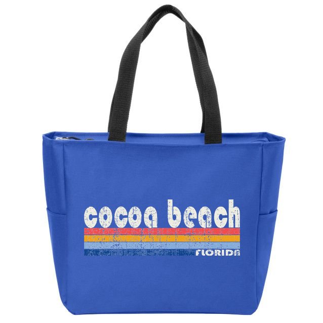 70s 80s Style Cocoa Beach Fl Zip Tote Bag