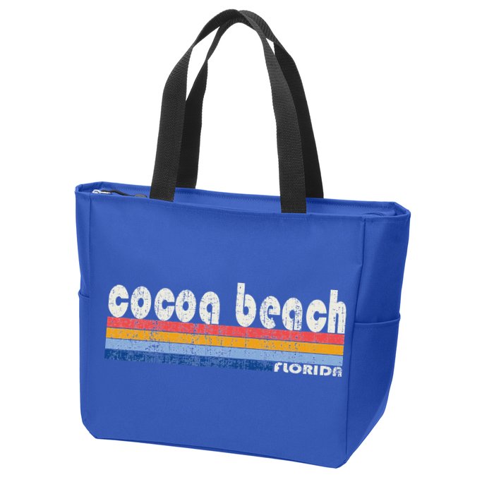70s 80s Style Cocoa Beach Fl Zip Tote Bag
