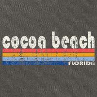 70s 80s Style Cocoa Beach Fl Cotton Canvas Backpack