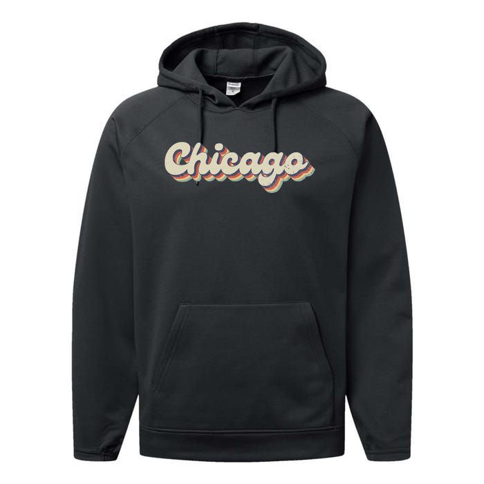 70s 80s USA City Vintage Chicago Performance Fleece Hoodie