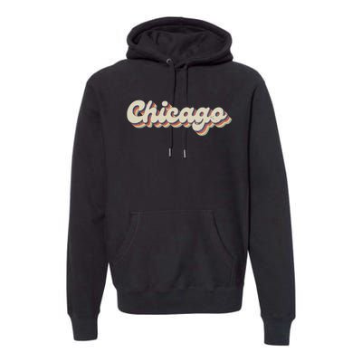 70s 80s USA City Vintage Chicago Premium Hoodie