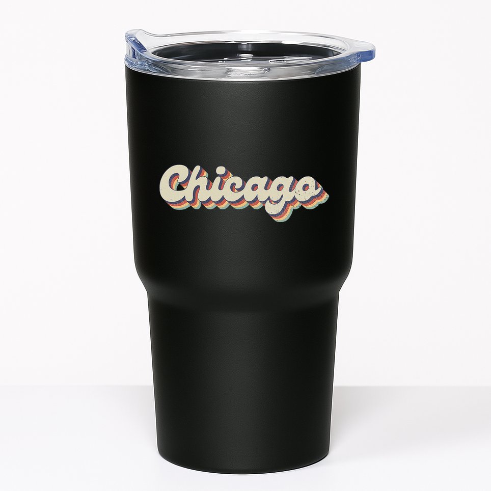 70s 80s USA City Vintage Chicago Tumbler