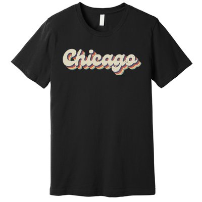 70s 80s USA City Vintage Chicago Premium T-Shirt