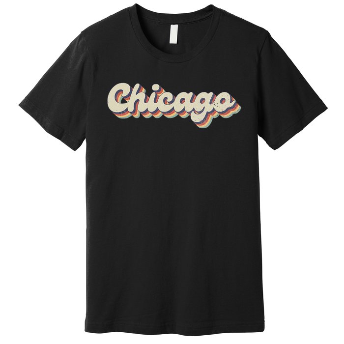 70s 80s USA City Vintage Chicago Premium T-Shirt