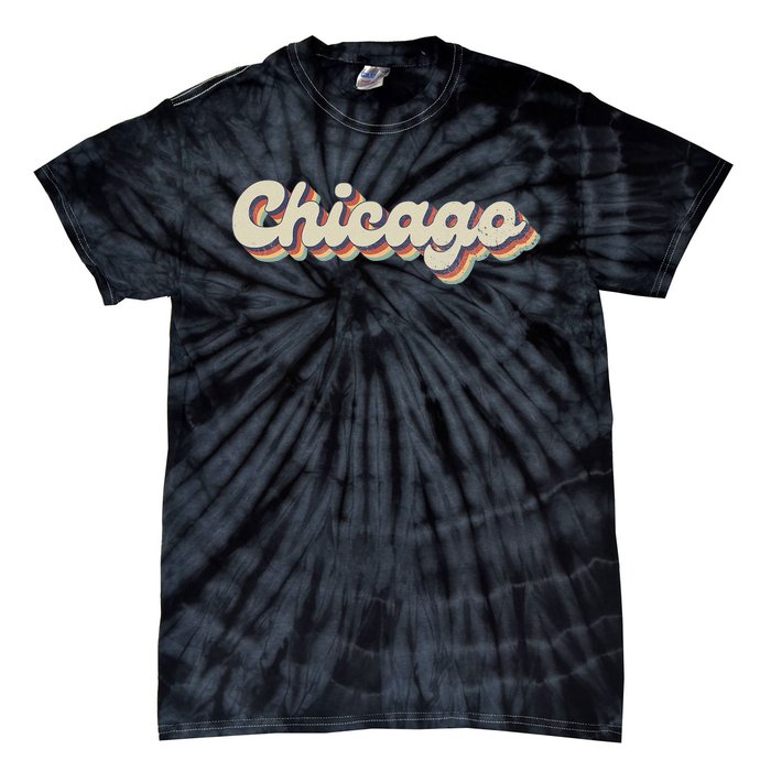 70s 80s USA City Vintage Chicago Tie-Dye T-Shirt