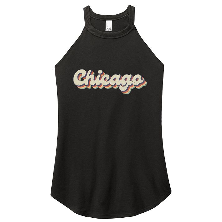 70s 80s USA City Vintage Chicago Women's Perfect Tri Rocker Tank