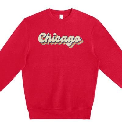 70s 80s USA City Vintage Chicago Premium Crewneck Sweatshirt