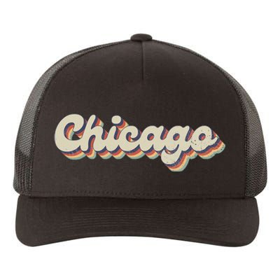 70S 80S Usa City Vintage Chicago Yupoong Adult 5-Panel Trucker Hat