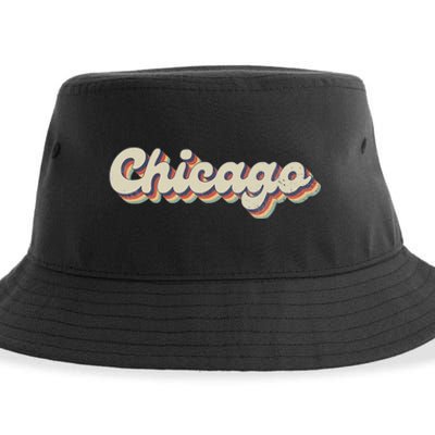 70S 80S Usa City Vintage Chicago Sustainable Bucket Hat