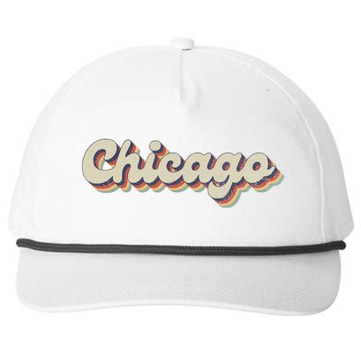 70S 80S Usa City Vintage Chicago Snapback Five-Panel Rope Hat