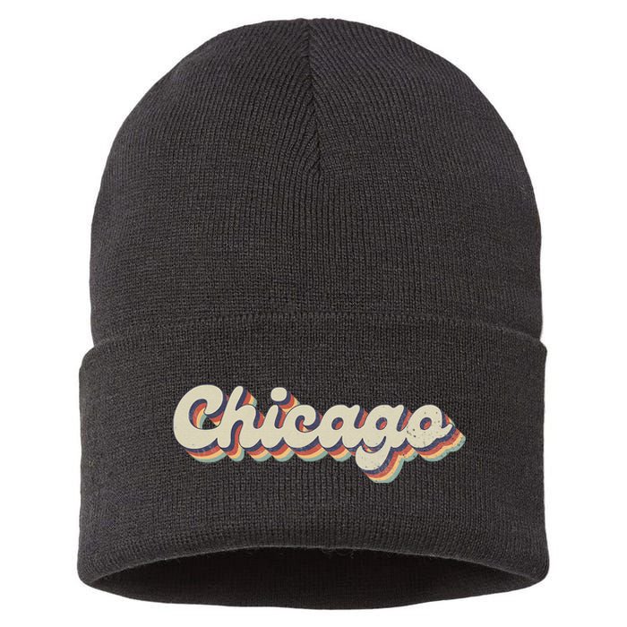 70S 80S Usa City Vintage Chicago Sustainable Knit Beanie