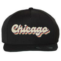 70S 80S Usa City Vintage Chicago Wool Snapback Cap