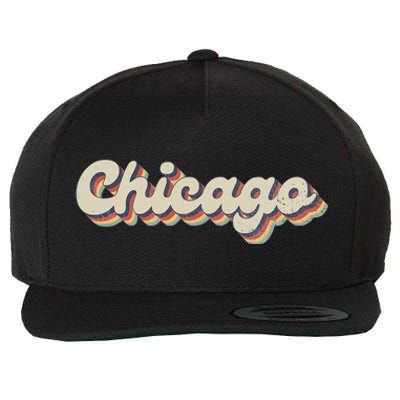 70S 80S Usa City Vintage Chicago Wool Snapback Cap