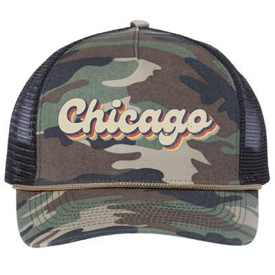 70S 80S Usa City Vintage Chicago Retro Rope Trucker Hat Cap