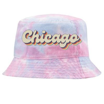 70S 80S Usa City Vintage Chicago Tie-Dyed Bucket Hat