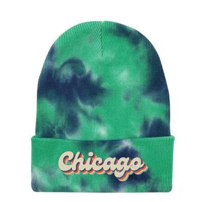 70S 80S Usa City Vintage Chicago Tie Dye 12in Knit Beanie