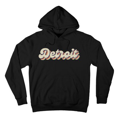 70S 80S Usa City Vintage Detroit Hoodie