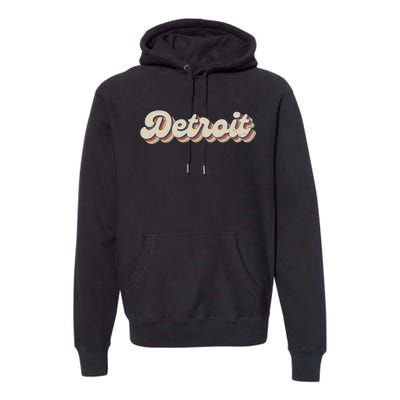 70S 80S Usa City Vintage Detroit Premium Hoodie