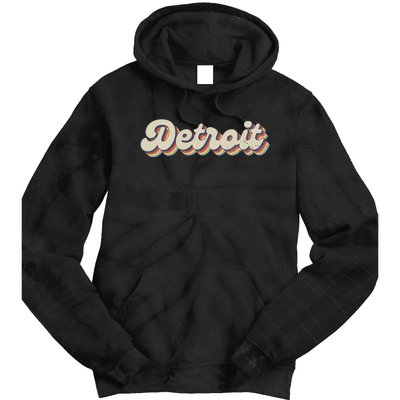 70S 80S Usa City Vintage Detroit Tie Dye Hoodie