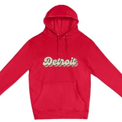 70S 80S Usa City Vintage Detroit Premium Pullover Hoodie